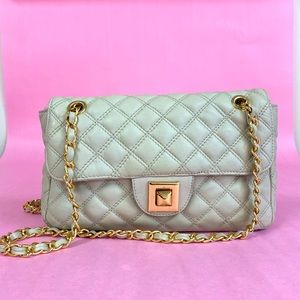 Grey quilted bag